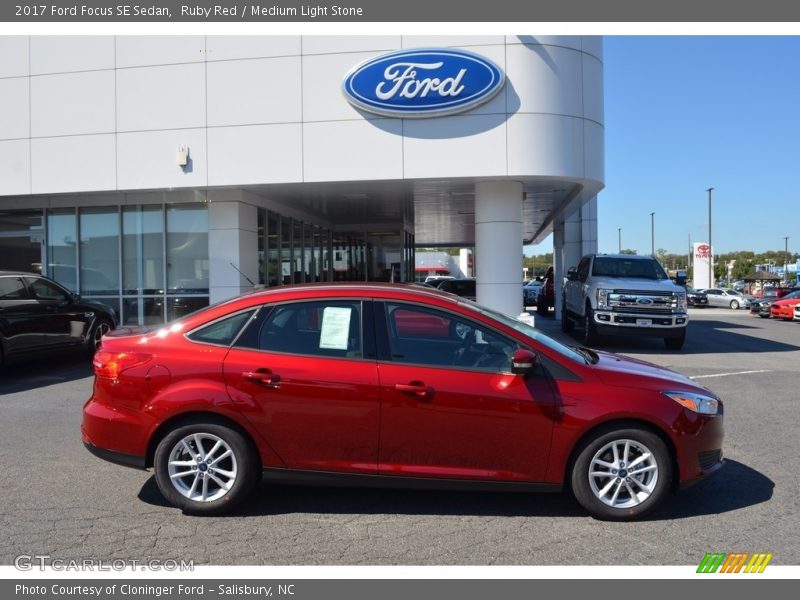 Ruby Red / Medium Light Stone 2017 Ford Focus SE Sedan