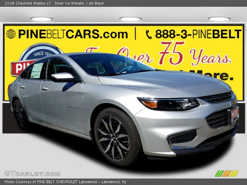 Silver Ice Metallic / Jet Black 2018 Chevrolet Malibu LT
