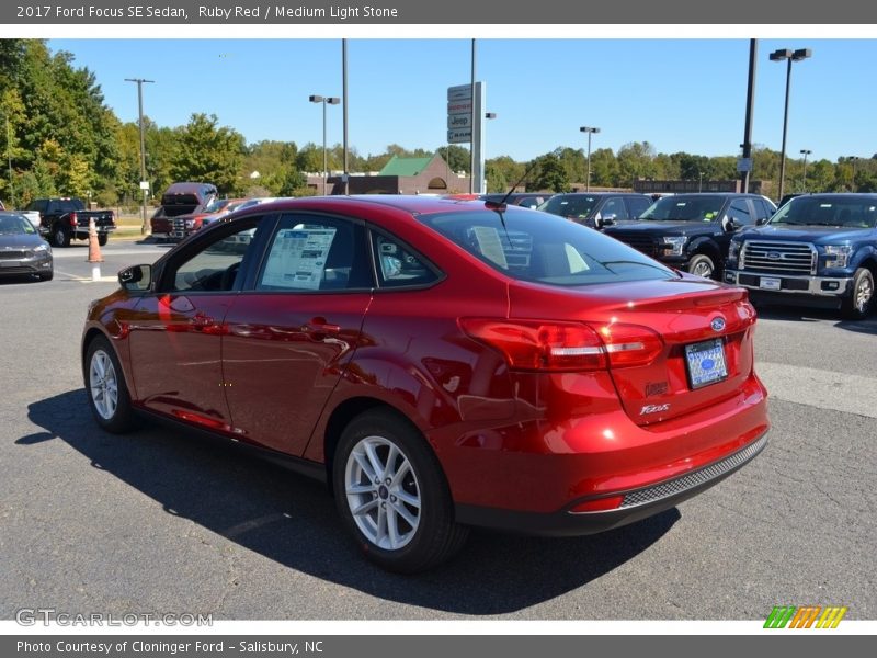 Ruby Red / Medium Light Stone 2017 Ford Focus SE Sedan