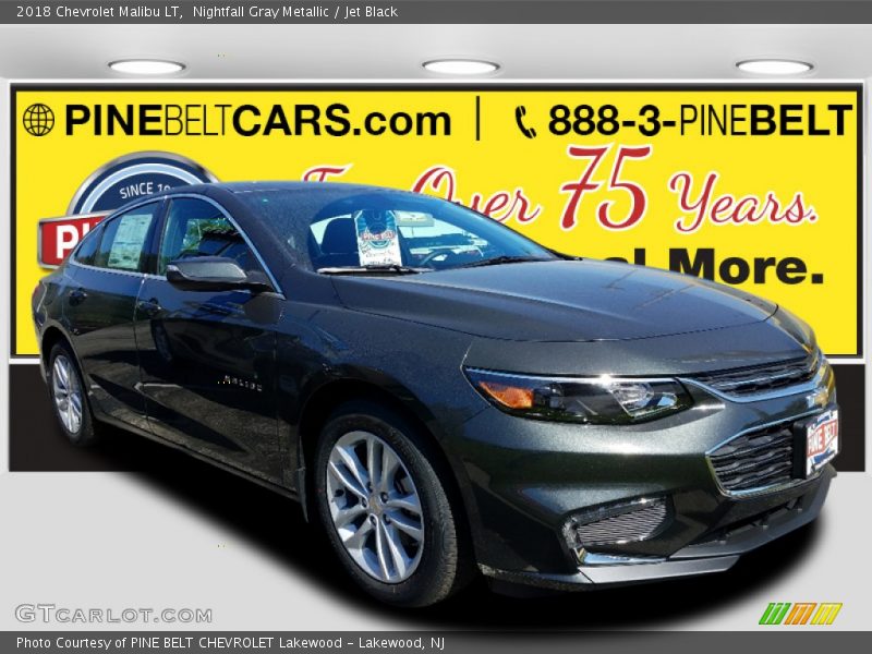 Nightfall Gray Metallic / Jet Black 2018 Chevrolet Malibu LT