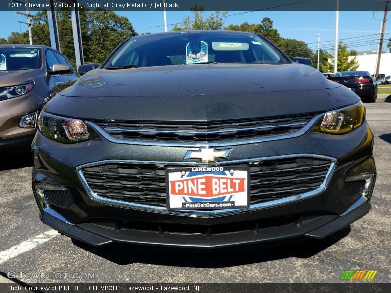 Nightfall Gray Metallic / Jet Black 2018 Chevrolet Malibu LT