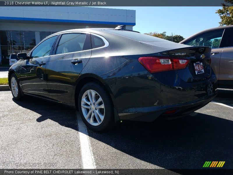 Nightfall Gray Metallic / Jet Black 2018 Chevrolet Malibu LT