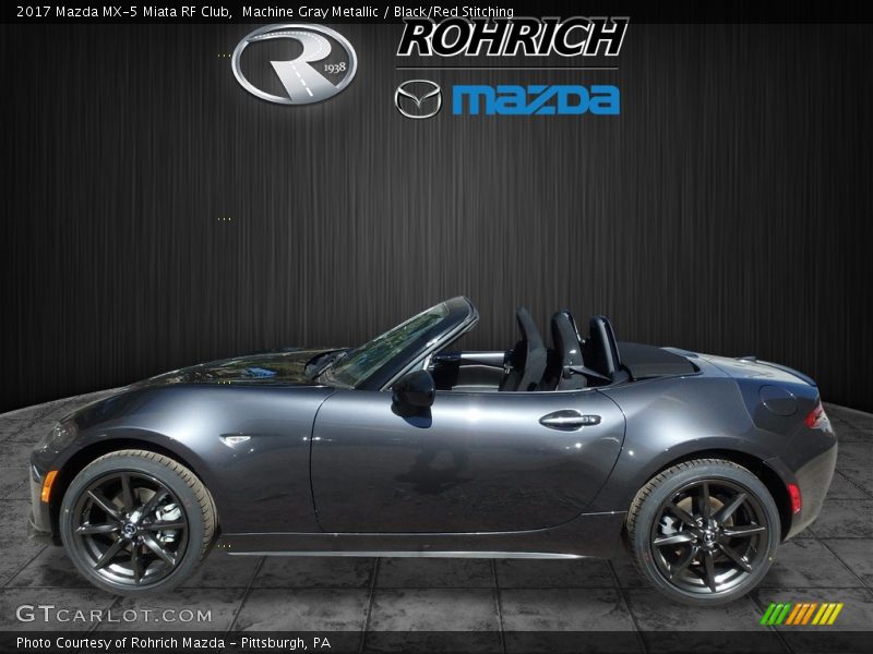 Machine Gray Metallic / Black/Red Stitching 2017 Mazda MX-5 Miata RF Club
