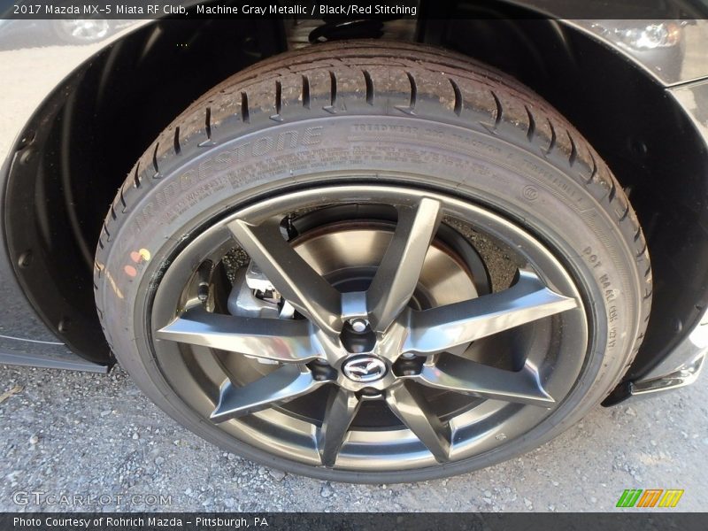 Machine Gray Metallic / Black/Red Stitching 2017 Mazda MX-5 Miata RF Club
