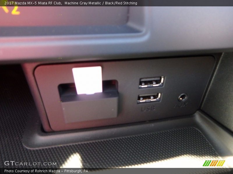 Machine Gray Metallic / Black/Red Stitching 2017 Mazda MX-5 Miata RF Club