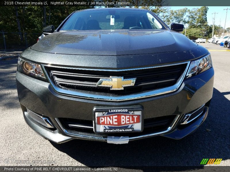 Nightfall Gray Metallic / Jet Black/Dark Titanium 2018 Chevrolet Impala LS