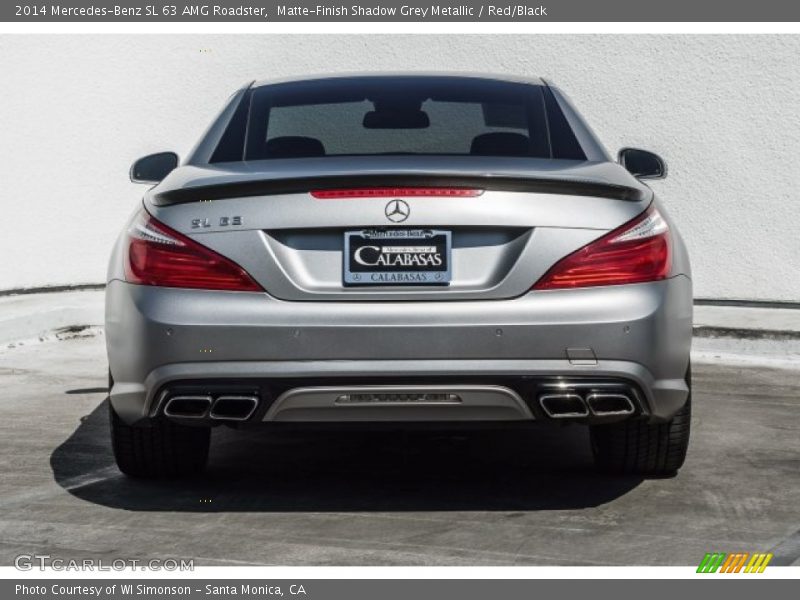 Matte-Finish Shadow Grey Metallic / Red/Black 2014 Mercedes-Benz SL 63 AMG Roadster
