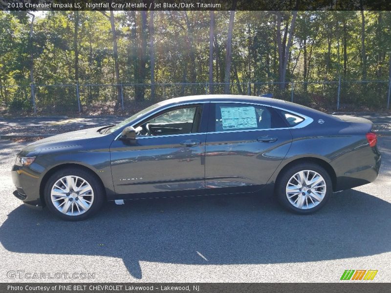 Nightfall Gray Metallic / Jet Black/Dark Titanium 2018 Chevrolet Impala LS