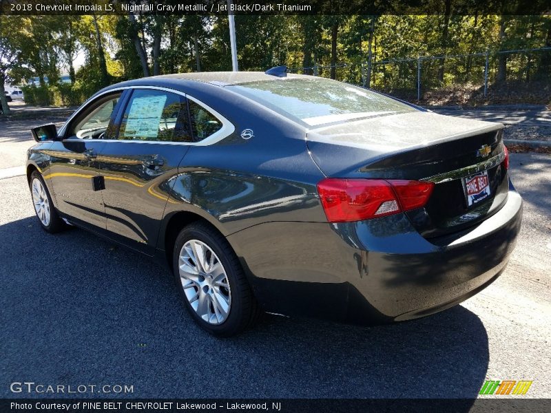 Nightfall Gray Metallic / Jet Black/Dark Titanium 2018 Chevrolet Impala LS