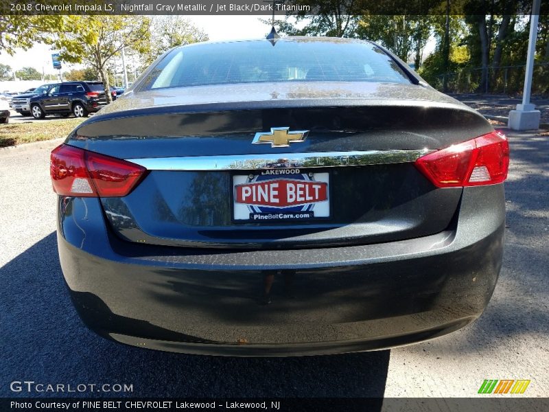 Nightfall Gray Metallic / Jet Black/Dark Titanium 2018 Chevrolet Impala LS