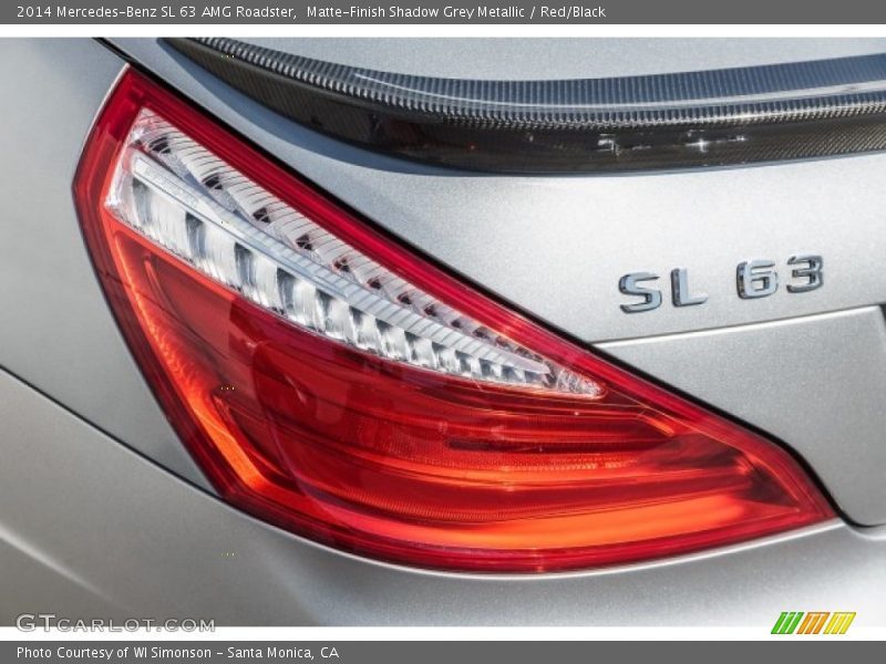Matte-Finish Shadow Grey Metallic / Red/Black 2014 Mercedes-Benz SL 63 AMG Roadster