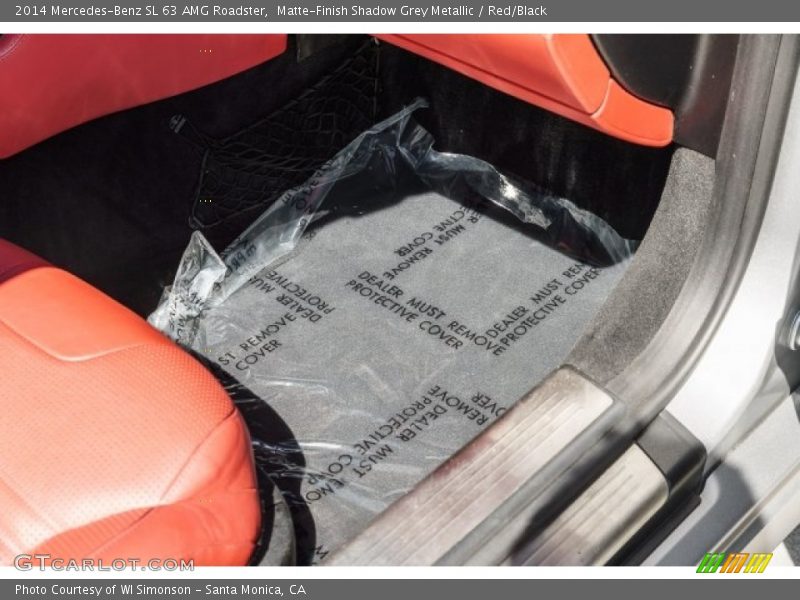 Matte-Finish Shadow Grey Metallic / Red/Black 2014 Mercedes-Benz SL 63 AMG Roadster