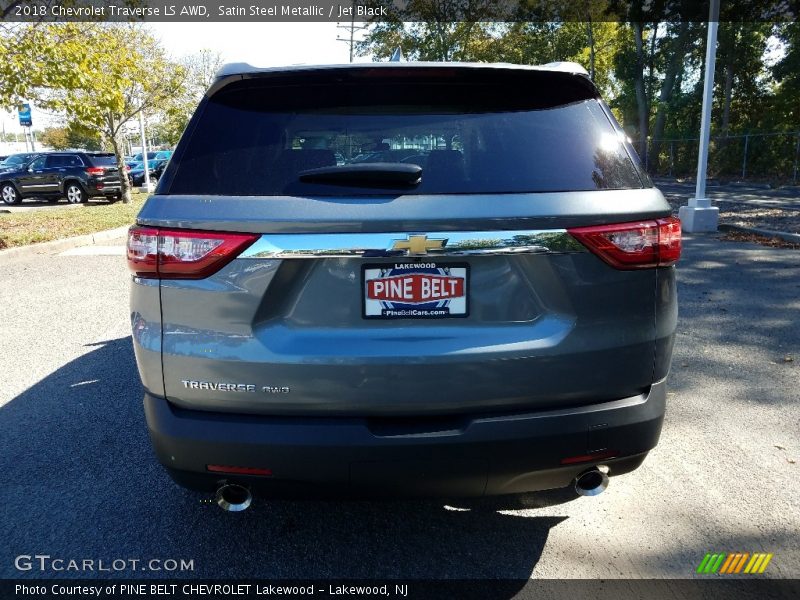 Satin Steel Metallic / Jet Black 2018 Chevrolet Traverse LS AWD