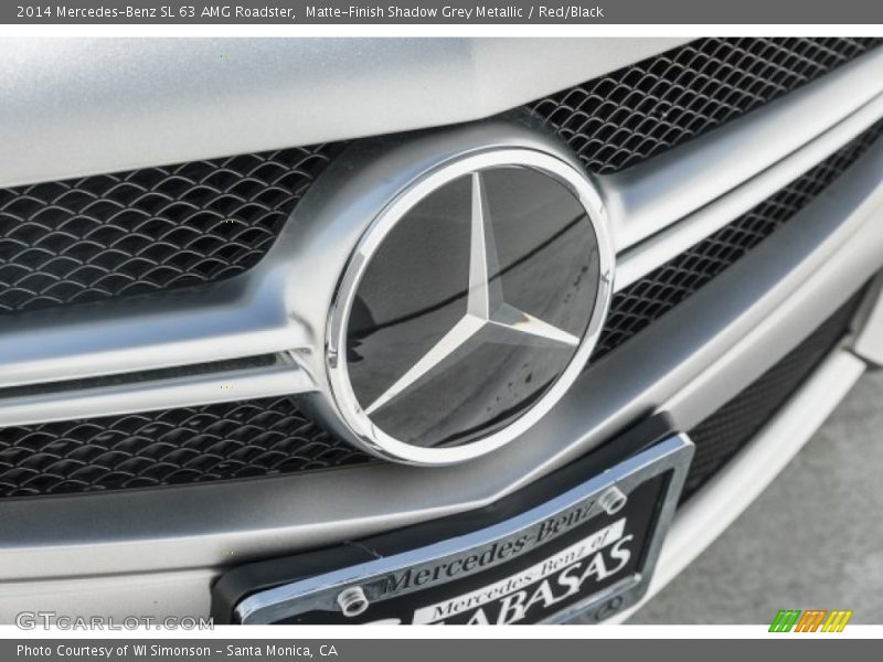 Matte-Finish Shadow Grey Metallic / Red/Black 2014 Mercedes-Benz SL 63 AMG Roadster