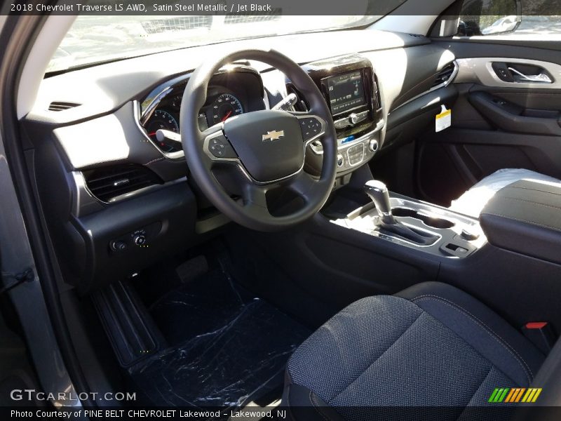 Satin Steel Metallic / Jet Black 2018 Chevrolet Traverse LS AWD