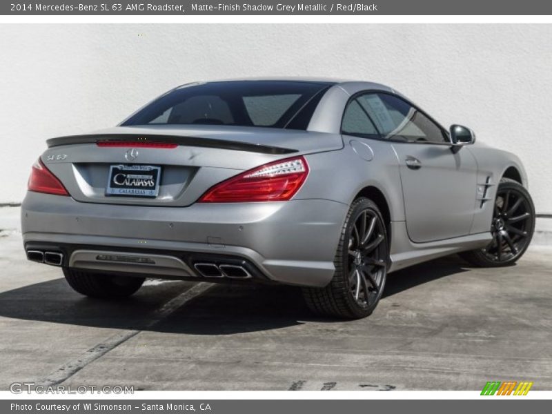 Matte-Finish Shadow Grey Metallic / Red/Black 2014 Mercedes-Benz SL 63 AMG Roadster