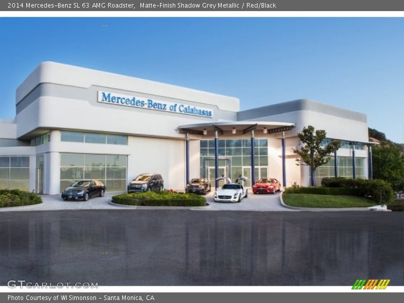 Matte-Finish Shadow Grey Metallic / Red/Black 2014 Mercedes-Benz SL 63 AMG Roadster