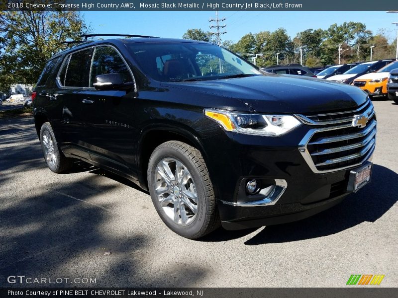 Mosaic Black Metallic / High Country Jet Black/Loft Brown 2018 Chevrolet Traverse High Country AWD