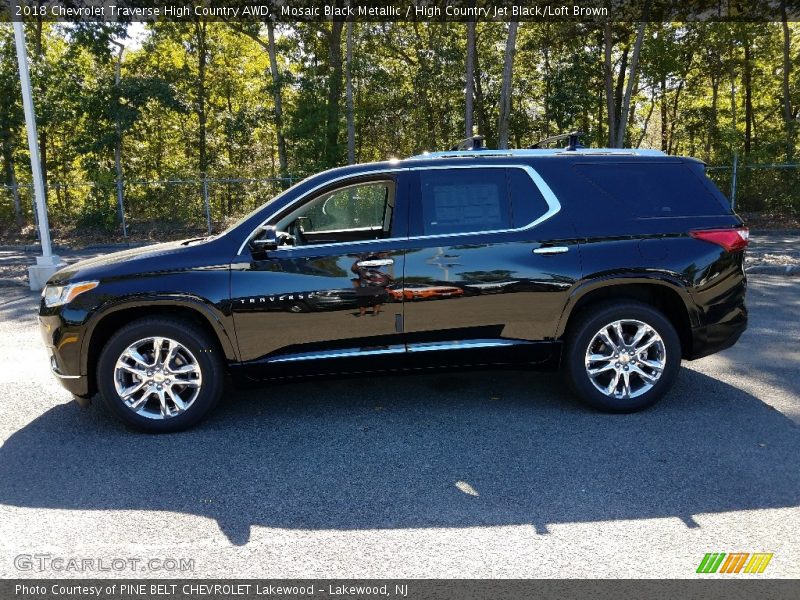 Mosaic Black Metallic / High Country Jet Black/Loft Brown 2018 Chevrolet Traverse High Country AWD