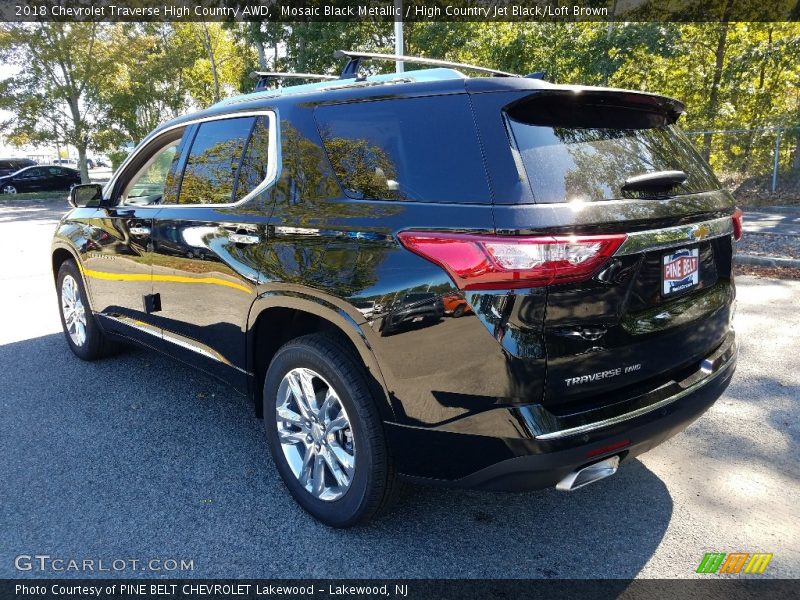 Mosaic Black Metallic / High Country Jet Black/Loft Brown 2018 Chevrolet Traverse High Country AWD