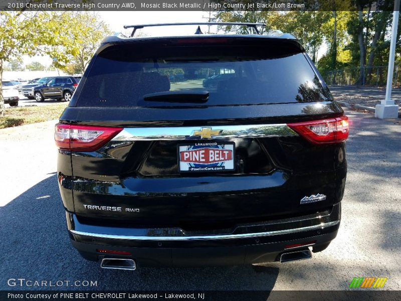 Mosaic Black Metallic / High Country Jet Black/Loft Brown 2018 Chevrolet Traverse High Country AWD