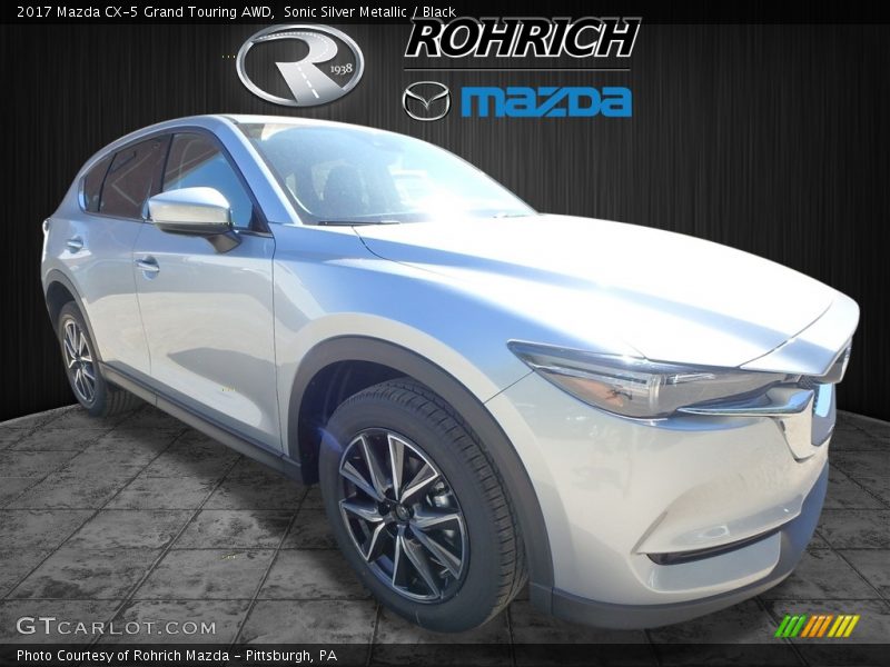 Sonic Silver Metallic / Black 2017 Mazda CX-5 Grand Touring AWD