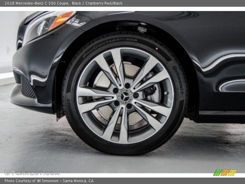 Black / Cranberry Red/Black 2018 Mercedes-Benz C 300 Coupe