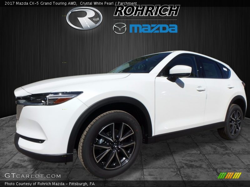 Crystal White Pearl / Parchment 2017 Mazda CX-5 Grand Touring AWD
