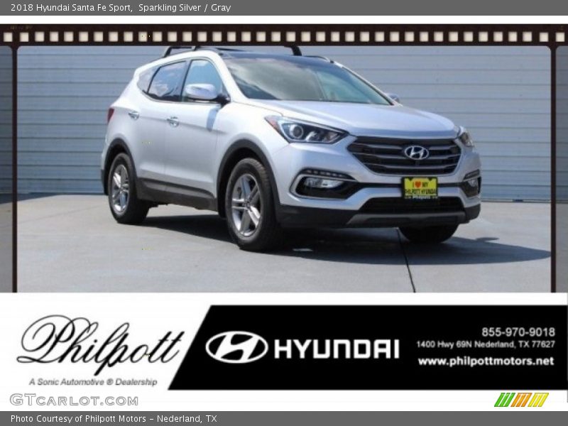 Sparkling Silver / Gray 2018 Hyundai Santa Fe Sport