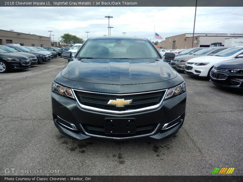 Nightfall Gray Metallic / Jet Black/Dark Titanium 2018 Chevrolet Impala LS