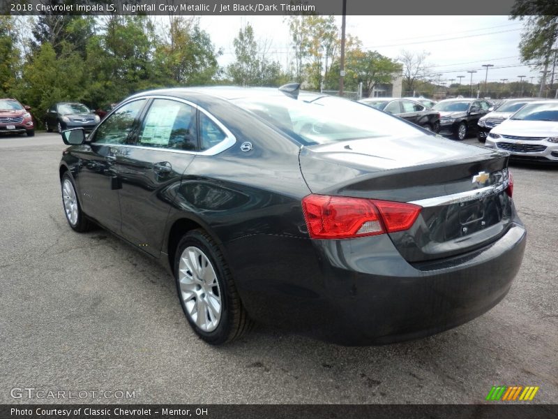 Nightfall Gray Metallic / Jet Black/Dark Titanium 2018 Chevrolet Impala LS