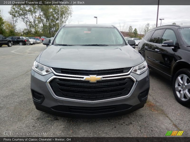 Satin Steel Metallic / Jet Black 2018 Chevrolet Traverse LS
