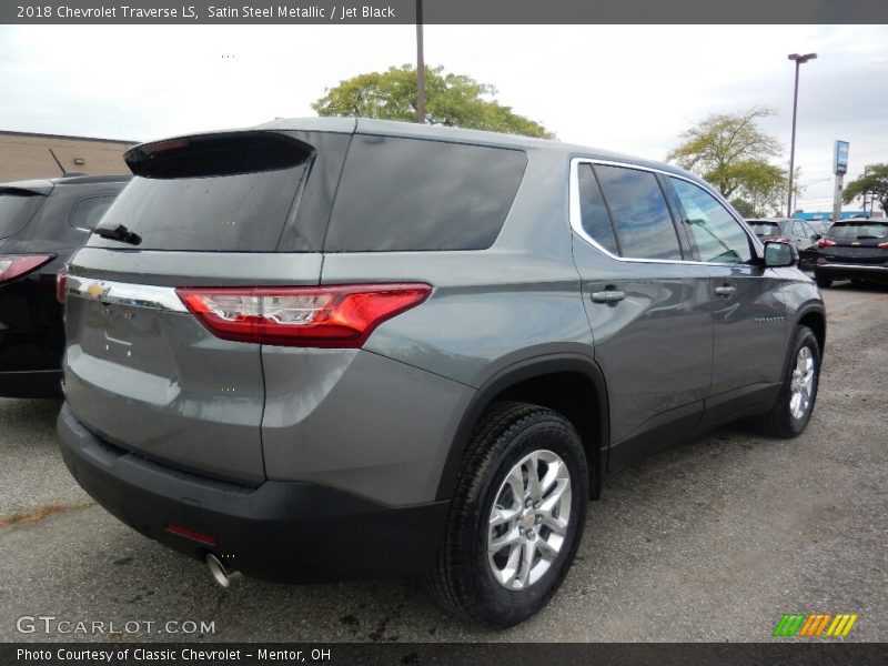 Satin Steel Metallic / Jet Black 2018 Chevrolet Traverse LS