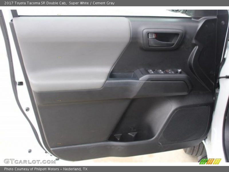 Super White / Cement Gray 2017 Toyota Tacoma SR Double Cab