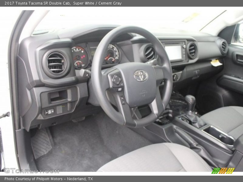 Super White / Cement Gray 2017 Toyota Tacoma SR Double Cab