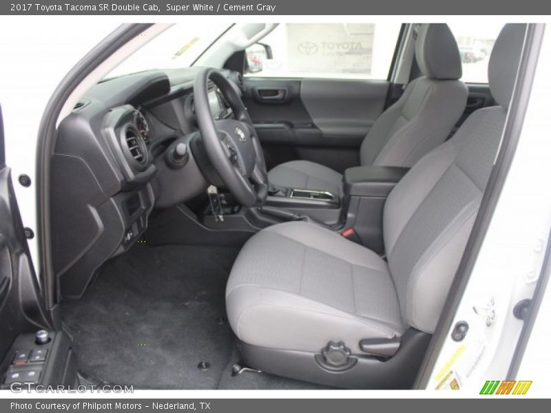 Super White / Cement Gray 2017 Toyota Tacoma SR Double Cab