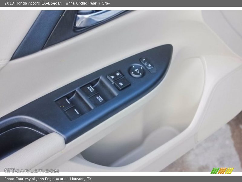 White Orchid Pearl / Gray 2013 Honda Accord EX-L Sedan