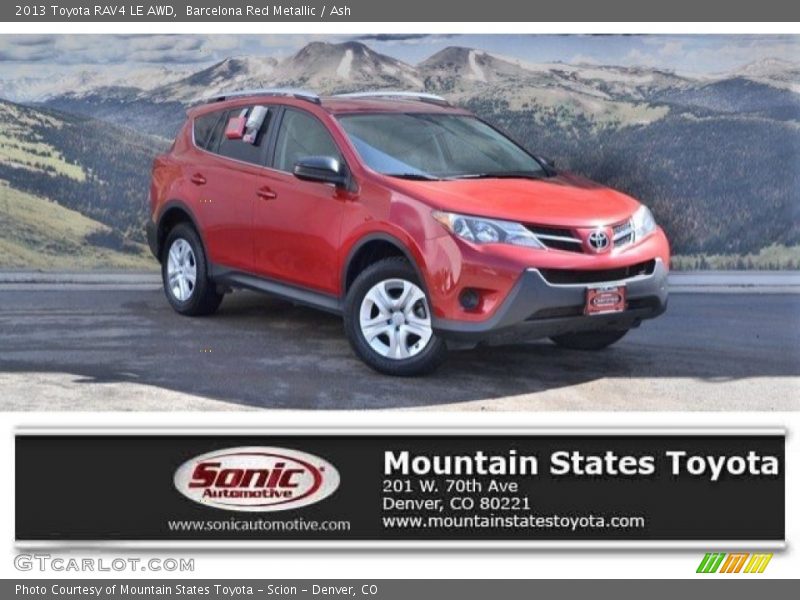 Barcelona Red Metallic / Ash 2013 Toyota RAV4 LE AWD