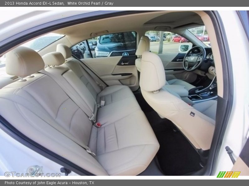 White Orchid Pearl / Gray 2013 Honda Accord EX-L Sedan