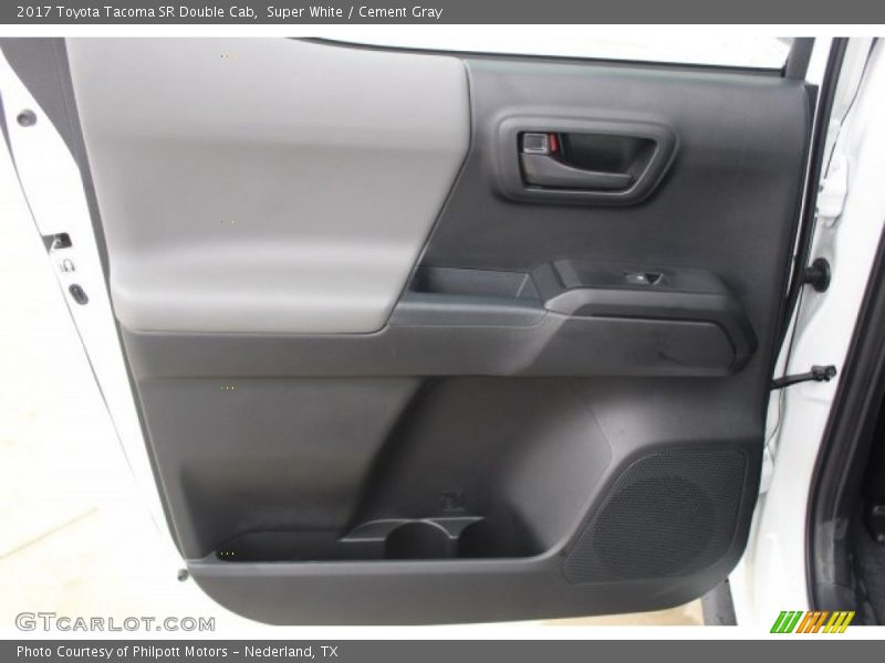 Super White / Cement Gray 2017 Toyota Tacoma SR Double Cab
