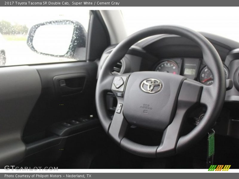 Super White / Cement Gray 2017 Toyota Tacoma SR Double Cab