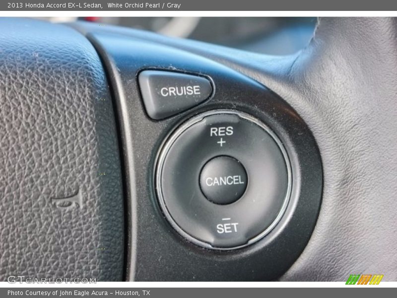 White Orchid Pearl / Gray 2013 Honda Accord EX-L Sedan