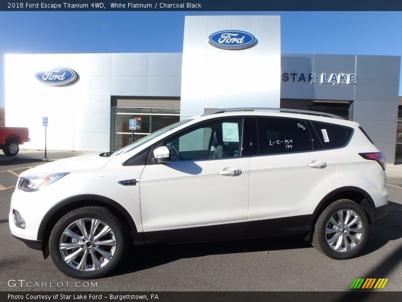 White Platinum / Charcoal Black 2018 Ford Escape Titanium 4WD