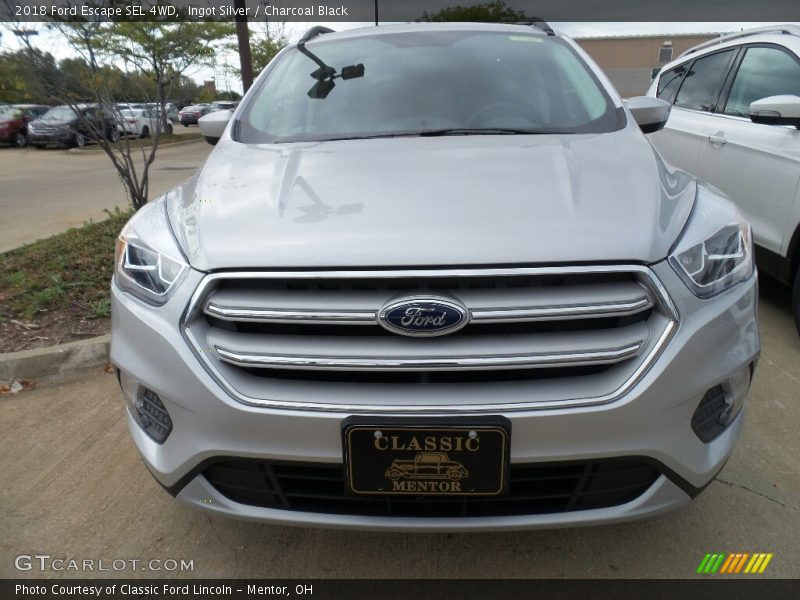 Ingot Silver / Charcoal Black 2018 Ford Escape SEL 4WD