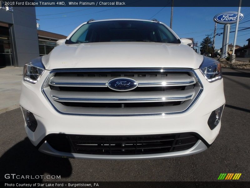 White Platinum / Charcoal Black 2018 Ford Escape Titanium 4WD
