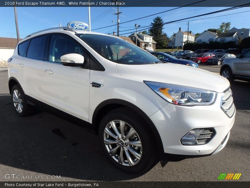 White Platinum / Charcoal Black 2018 Ford Escape Titanium 4WD
