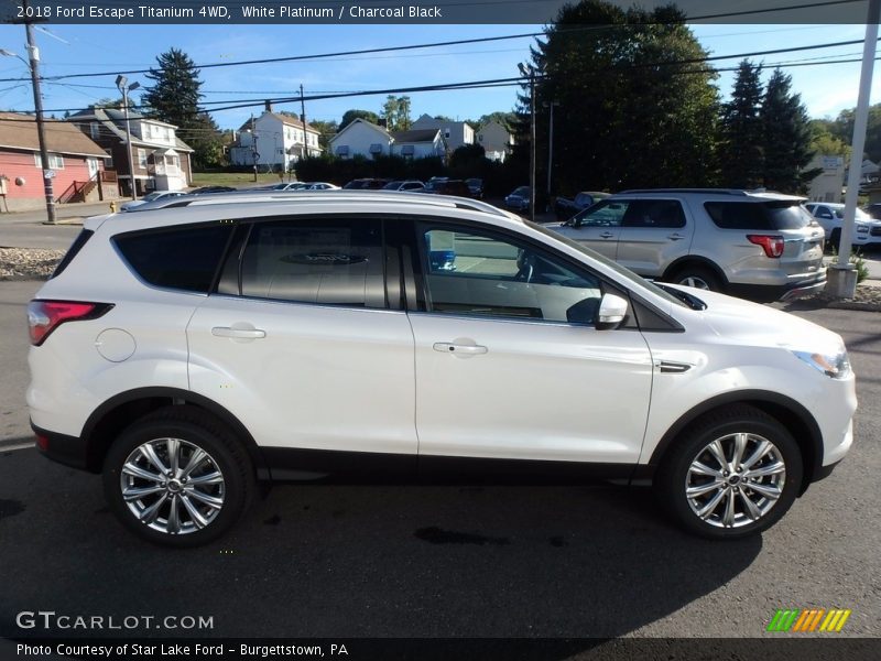 White Platinum / Charcoal Black 2018 Ford Escape Titanium 4WD