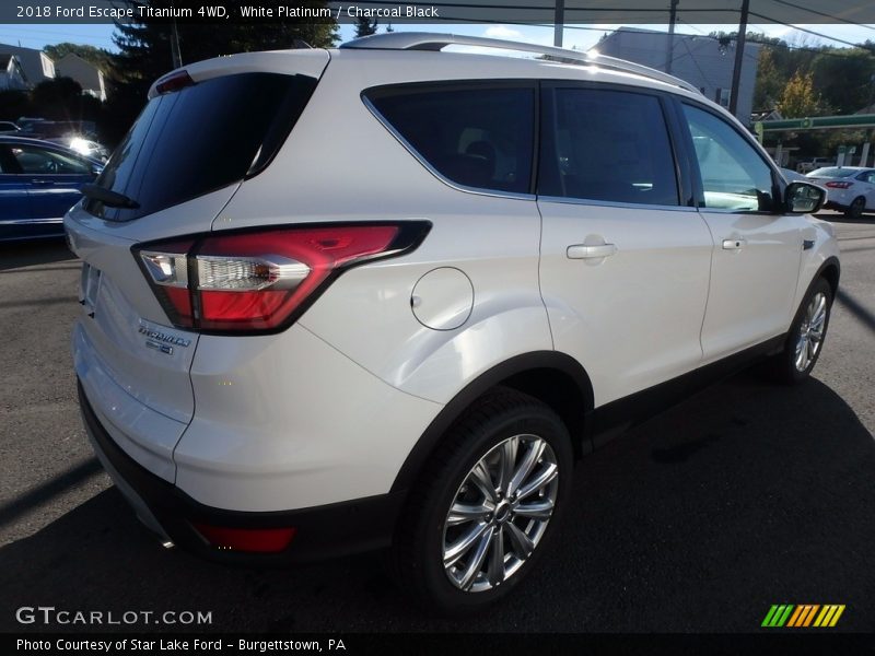 White Platinum / Charcoal Black 2018 Ford Escape Titanium 4WD