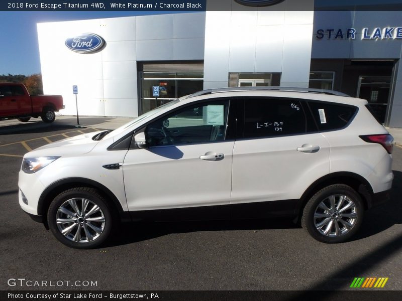 White Platinum / Charcoal Black 2018 Ford Escape Titanium 4WD