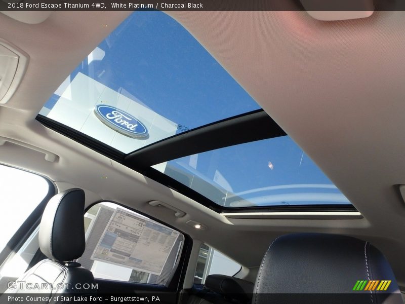 White Platinum / Charcoal Black 2018 Ford Escape Titanium 4WD